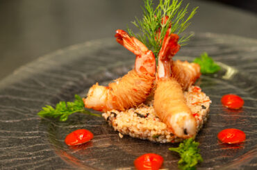 Restaurant l'Ecrin des saveurs en cuisine gambas