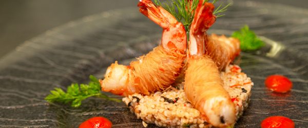 Restaurant l'Ecrin des saveurs en cuisine gambas